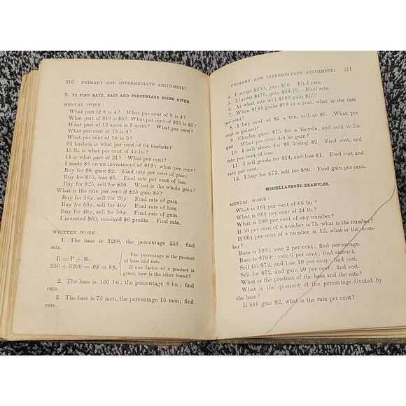 1903 Primary and Intermediate Arithmetic Vintage Book by Mary A Bacon - Picture 9 of 11